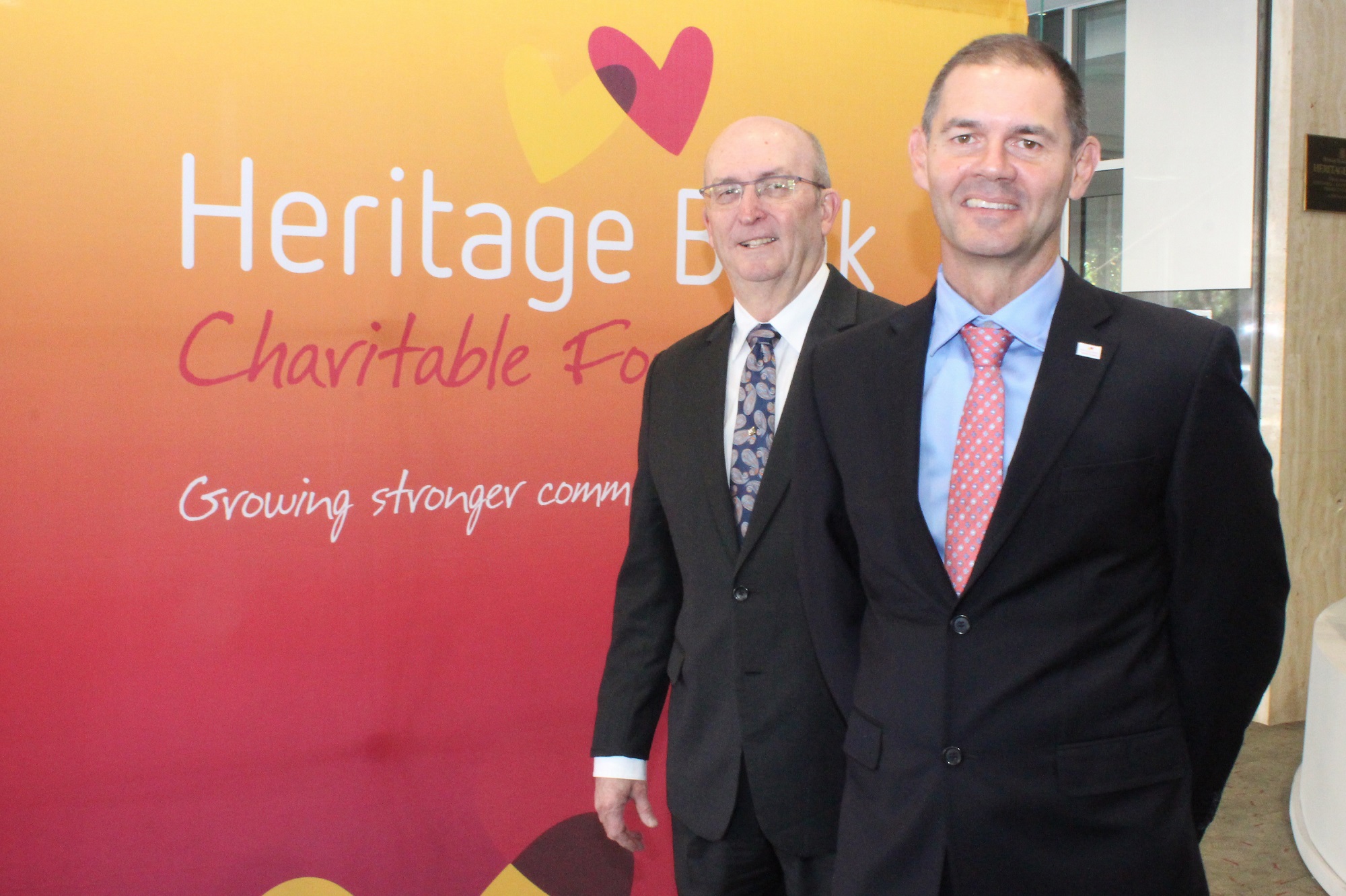 Executive Officer Paul Olds and Chair Bill Armagnacq Celebrate the Foundation grants launch