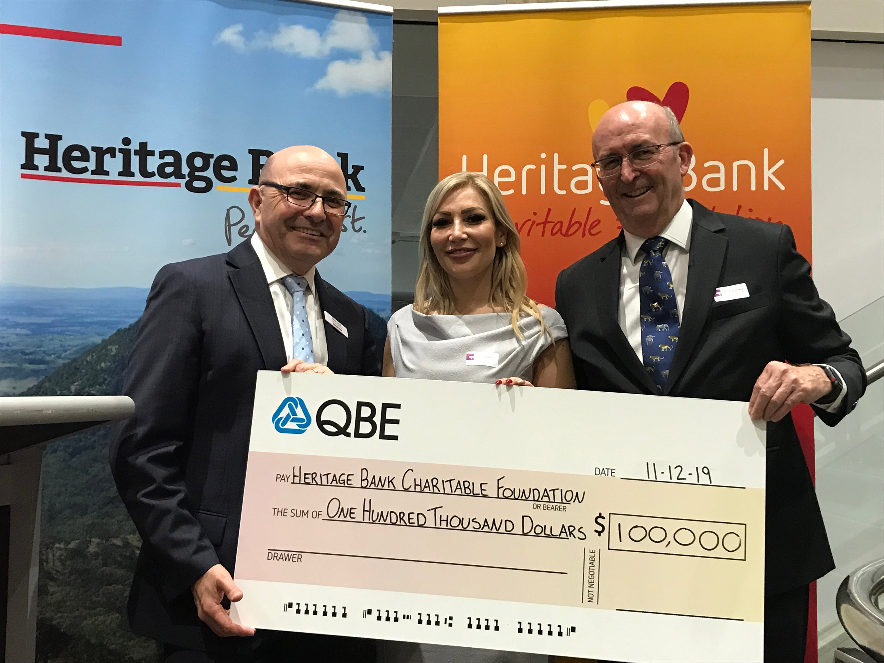 QBE supports the Heritage Bank Charitable Foundation