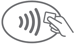 Look for the contactless symbol