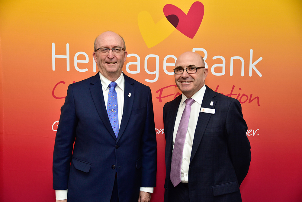 Heritage Bank Charitable Foundation Chair Bill Armagnacq and Heritage Bank CEO Peter Lock